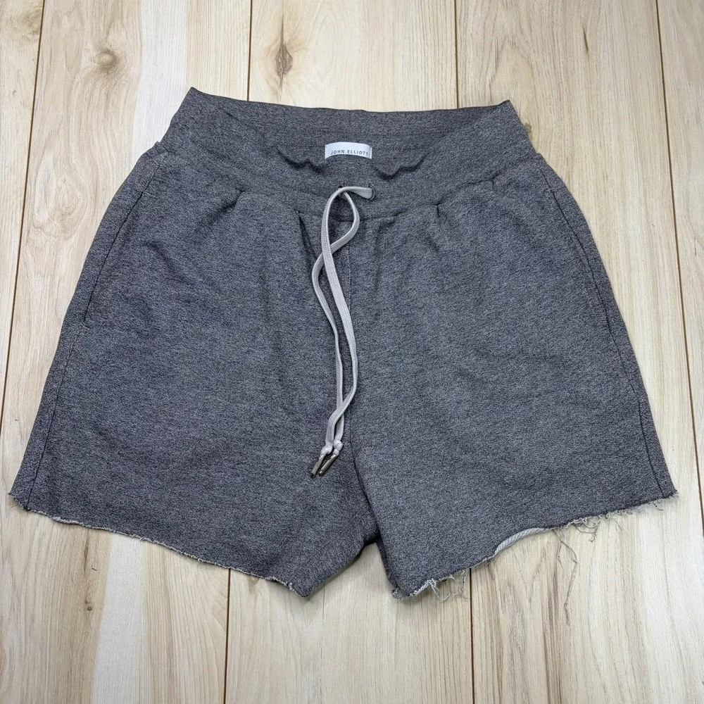 John Elliott French Terry Distressed Sweat Shorts Men's Size 3 Large Gray